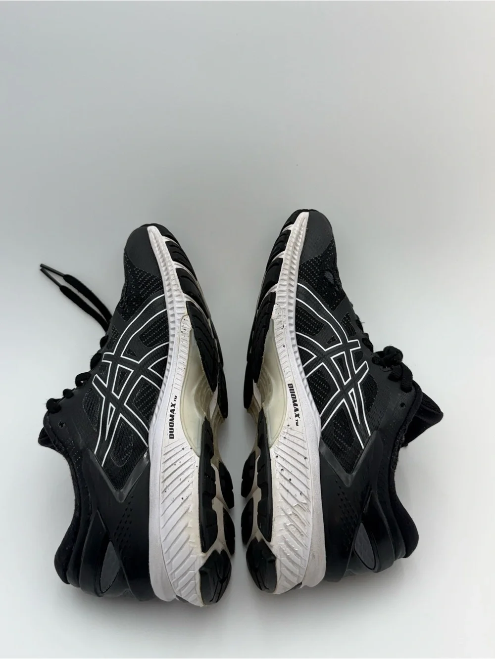 ASICS Women's Black Athletic Running Shoes with White Accents